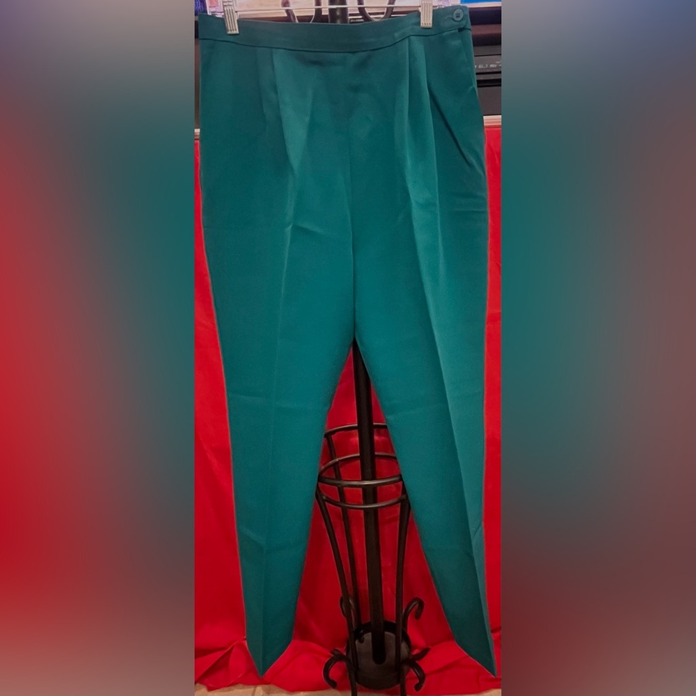 💚 Vintage High-Waisted Teal Tapered Pants – Nikki Brand – Size 15/16 💚